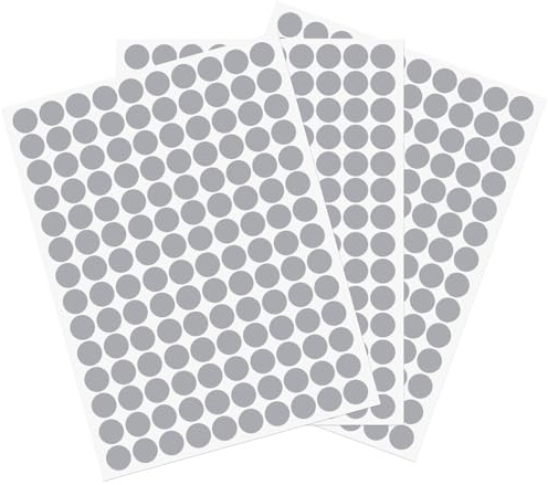sourcing map 3 Blatt/420Stk Schraube Loch Cover Aufkleber 12mm Durchm. PVC Selbstklebende Abdeckungen Abdeckkappen Staubdicht für Holz Möbel Schrank Regal Garderobe Grau