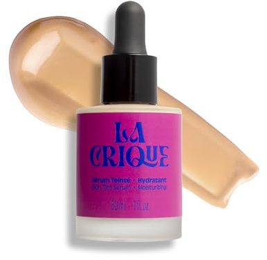 La Crique - Tinted Moisturiser Serum - Hydrating Face Serum with Hyaluronic Acid - Skin Tint - Lightweight Foundation for Skin Glow - 99% Natural Ingredients - Vegan Makeup & Skincare – 30ml - 01 Fair