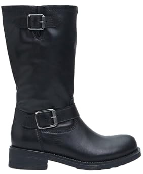 BATA Stivaletto Biker da donna in pelle con doppia fibbia