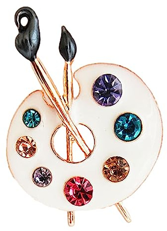 Aznever Épinglettes pour Femmes - Broche de L'Artiste de la Palette de Peinture -Broche d'artiste pour Un Usage Quotidien, Mariages, banquets, événements d'affaires, fête, Usage Quotidien