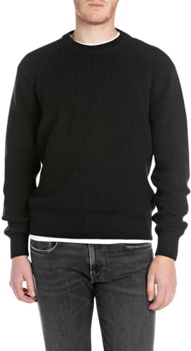 Replay herr basic tröja bomull, 098 svart, S