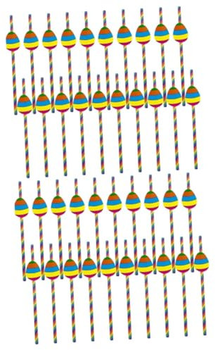 MAGICLULU 80pcs Easter Paper Straws for Drinking Long Beverage Straws for Party Scene Prop Ornaments for Paper Decor