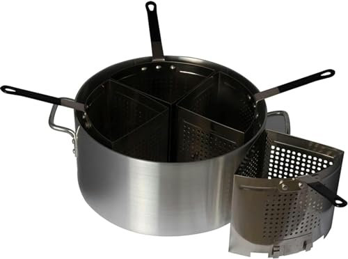 WQZStar Nudelkocher aus Aluminium, 20 Qt, mit 4 Filterkörben aus Edelstahleinsätzen, Nudelknödel-Maker, Kochwerkzeug für die Küche zu Hause oder im gewerblichen Bereich