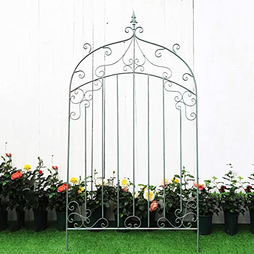 CGCSYZ Rankgitter für Kletterpflanzen, Rankhilfe für den Garten, Blumenrand, Pflanzenzaun, Rasenpfahl für den Außenbereich, für Kletterpflanzen und Blumenständer, D(Grün-206cm