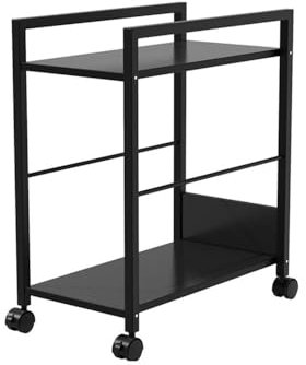 Soporte para CPU Soporte de torre for PC, estante de almacenamiento de 2 niveles debajo del escritorio, soporte for CPU for oficina, hogar, soporte for PC móvil con ruedas giratorias bloqueables Sopor