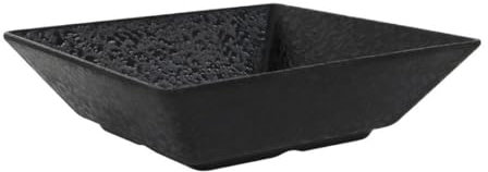 PEGANE Lot de 24 assiettes creuses carrés DENA, service de table en porcelaine noir - Dimensions: 17.5 x 17.5 x 5 cm