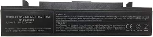 11.1V 5200mAh R428 R429 Replacement Laptop Battery for Samsung AA-PB9NC6B AA-PB9NS6B AA-PB9NC6W AA-PB9MC6W NP300E5A AA-PB9MC6B P410 AA-PB9NS6W R467 R468 R469 R505