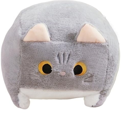 Katze Plüsch, Süße Stofftier Puppe Kuscheliges Kissen Weiches Molliges Kissen Kätzchen Plüschtier Spielzeug Geschenk for Kinder(Gray,30cm/11.8in)
