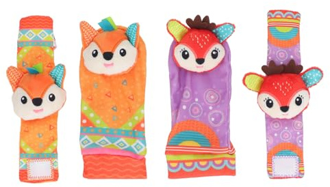 Greensen Adorable Bracelet de Poignet bébé Toy Polyester Material Modèle Animal Modèle pour Nourrissons Roques de Hochet pour L'exercice Visuel, Jeu Apaisant (Type 3)