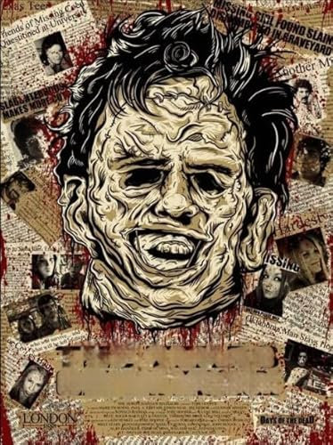 DMQBT 1500 Pieces ，Colourful ，Difficult Jigsaw ，Horror Films The Texass Chainsaws Massacres Movie Poster - Family Fun Challenge Toys - Ns278Zk