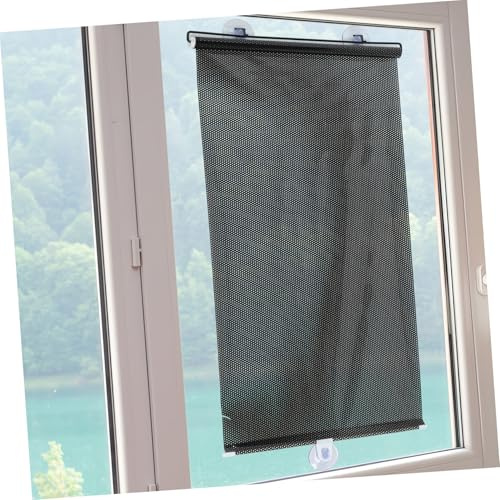 HEALEEP Cortina con Ventosas para Puertas Correderas y Ventanas de Techo, Protección de Privacidad, Fácil Instalación, Film de Plástico PVC Negro