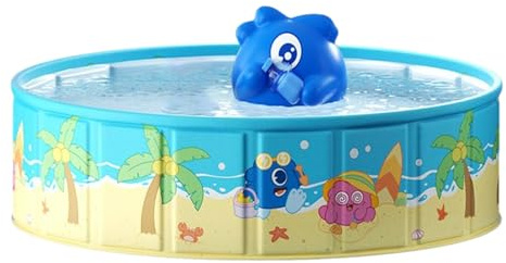 Kinderschwimmbad, tragbar, faltbar, rutschfest, Outdoor-Wasserspielzeug, ideal für Kinder, Haustiere, Hunde, Garten, Hinterhof-Spielzeit, für Jungen und Mädchen, langlebig und einfach zu bedienen