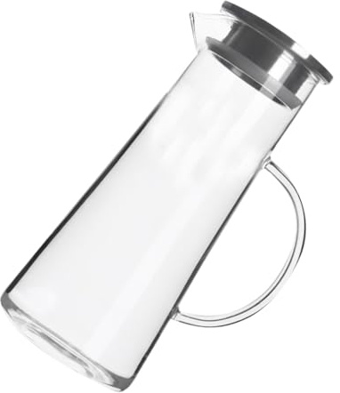 HOMOBABE Botella de Agua de Vidrio Borosilicato Resistente al Calor Capacidad Botella Grande para Diseño Transparente para Agua Fría y Caliente