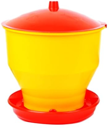 KiBcsLic Automatic Chicken Feeder, Chicken Water Dispenser, Poultry Feed Bucket, 4kg Feeder