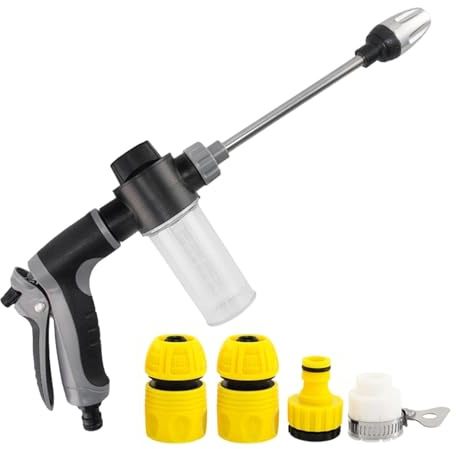 Boquilla de Manguera de Alta Presión,Pulverizador Portátil para Coche con Patrones de Pulverización Ajustables,Limpiador de Alta Presión Multifuncional | para Limpieza Exterior,