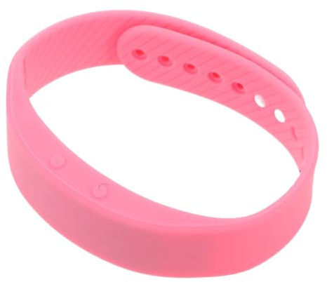 Hoement Pulsera Inteligente para Actividad Física con Contador de Pasos y Batería de 50mah, Diseño Cómodo de Plástico Rosa para Hombres y Mujeres