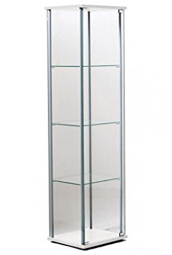 DOMUS MOBILI SRL VETRINA Bianca con Vetro TEMPERATO CM 42,5X36,5 E H 161