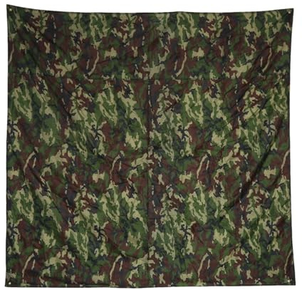Telo da Campo Mimetico Militare 2x2m Impermeabile Leggero, Copertura Esterna per Escursionismo Caccia Campeggio Viaggi, Zaino Tenda Portatile Tarp Poncho Antipioggia Idrorepellente con Stoffa Ombregg