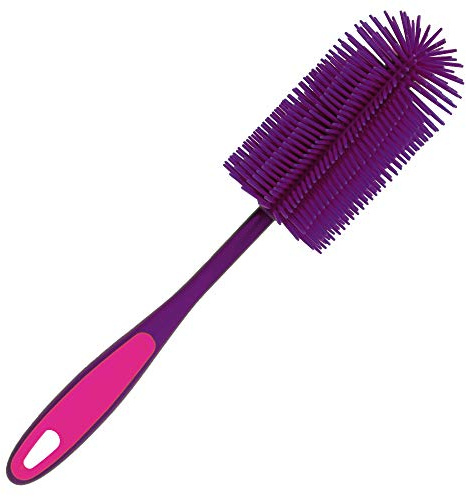 Kochblume Silikon Spülbürste | Premium-Silikon & BPA frei| Hitzebeständig | Spülmaschinenfest | Für Töpfe, Pfannen, Gläser & Geschirr | Farbe: lila