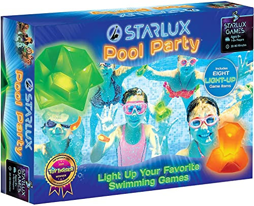 Starlux Games Schwimmbad Pool Party Spiele Set für Kinder ab 8 Jahre - Pool Outdoor Spiele für 1-8 Personen - Leuchtendes Tauchspielzeug für Kinder mit 8-12+ Jahren für Kindergeburtstag & Poolparty