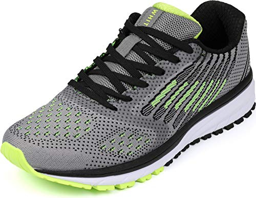 WHITIN Chaussures de Course Running Homme Femme Baskets Mode Sports Fitness Compétition Trail Entraînement Outdoor Sneakers Gris Vert 42