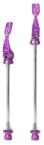 LIANYG Schnellspanner Vorderrad 2 Paar Fahrrad-Spieße Ultra 9MM 5MM Schnellspanner 100 135 Reliable Achse for MTB Rennrad Fahrrad Hinterachse (Color : Purple)