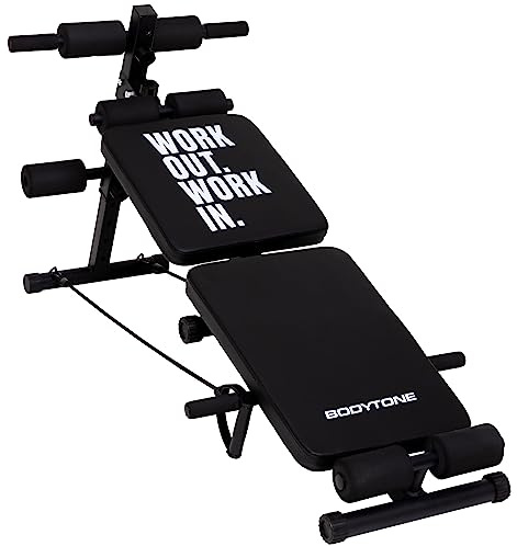 Bodytone Banc multi-exercice pliable pour muscles | Banc pour abdominaux inclinable | 4 positions d'inclinaison et 4 positions de hauteur | DB1