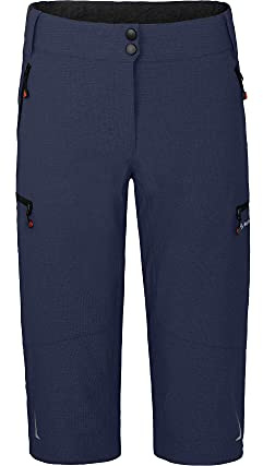 Bergson Vina Capri | Damen 3/4 Radhose 2in1 (mit gepolsterter Innenhose) - Funktionelle Damen 2in1 Radhose in 3/4 Capri-Länge, Normalgrößen, Supra Stretch 4-Wege-Stretch, inklusive gepolsterter & her