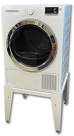 protectionik, Elevador para lavadora y secadora, color blanco brillante o negro mate, muy robusto (solo elevado) sin necesidad de montaje