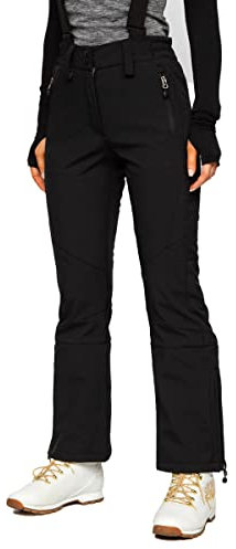 BOLF Damen Trekkinghose mit abnehmbaren Hosenträgern – Wanderhose wasserdicht Winddicht – Outdoorhose Sport Style W702 Schwarz M [F6F]