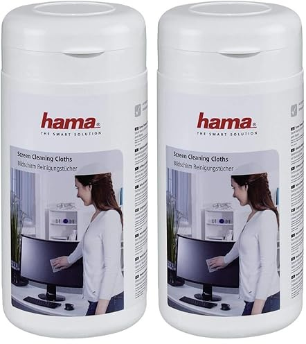 Hama Chiffons pour écrans, 100 pièces, dans un distributeur (Lot de 2)