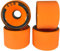 AOB Premium Longboard/Cruiser 2K Rollen Wheels (4 Stck.) Set Rundlauf kalibriert aufgeraut geschliffen (Orange 74x52mm 78A)