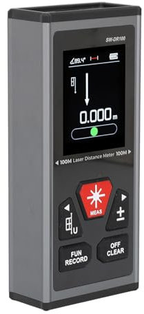 SEAFRONT Bilaterales Laser-Messgerät, Dual-Entfernungsmesser, Tragbares Infrarot-Entfernungsmessgerät, Laser-Messgerät mit Magnetismus, SEAFRONTmrh6tsup0w