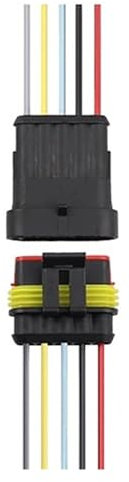 CXVFY Connettori elettrici automobilistici impermeabili a 2 poli spina con filo connettore maschio femmina 1/2/3/4/5/6 pin compatibile auto moto (colore: 5P, dimensioni: 2 set)