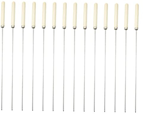 Happyyami 25stücke Edelstahl Grillspieße Mit Holzgriff Wiederverwendbare Bbq Spieße Für Grillpartys Camping Und Barbecue-restaurants Rostfrei Und Langlebig