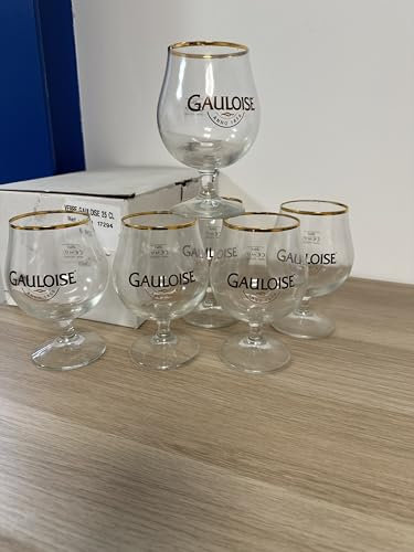 Générique Lot 6 verres bière gauloise 1858. 25 cl, neuf