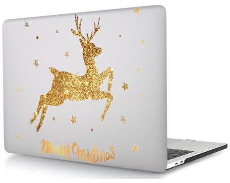 HLAAJJX Hülle Case Kompatibel mit MacBook Pro 14 Zoll 2023 2021 A2442 A2779 A2918 A2992 M1 M2 M3 mit Retina Display Touch ID, Schützend Plastik Hartschale Schutzhülle Cover,Goldhirsch