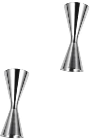 Cabilock 2piezas Jigger De Inoxidable Cócteles Vaso Medidor De Doble Cara Para Bartenders y Doméstico Resistente y De Limpiar