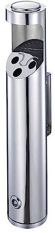 Standaschenbecher aus Edelstahl, kommerzieller Aschenbecher für den Außenbereich, wandmontiertes Design für Gärten und Raucherbereiche, langlebiger freistehender Zigarettenhalter