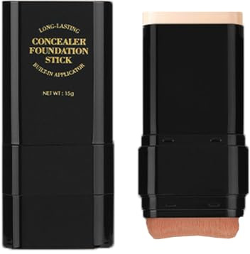 Lápiz de base hidratante ligero con pincel, base de maquillaje con cobertura total