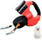 Doppelte Einziehbare Hundeleine, 3 M Hundeleine Doppelleine, Automatische Hund Versenkbar Leine, Rollleine Hundeleine mit LED Licht, Doppelköpfe Hundeleine für Katzen Kleine Hunde (Rot)