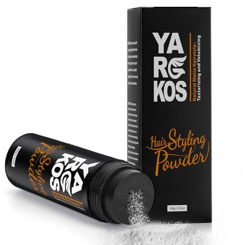 Yargkos Haarstyling-Puder für Männer, 40 g, Haarstrukturpuder, Texturierendes & Volumenpuder, starker Halt, natürliches mattes Finish, keine Rückstände, vegane Formel