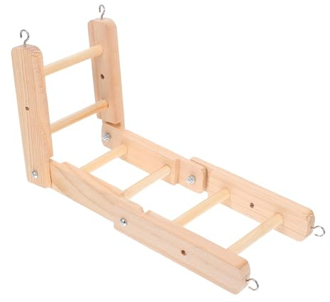 VICASKY Scala Pieghevole in Legno per Pappagalli per Arrampicarsi e Giocare Adattabile per Gabbie e Piccoli Animali Domestici Promuove Salute e Divertimento