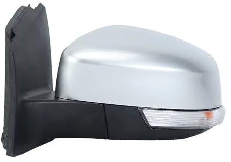 CMJAHU Passend for Ford Focus MK3 (2011–2018), EU-Version, silber, mit beheiztem Außenspiegel, 8-polige Rückspiegelbaugruppe(1 PC Left ONLY)