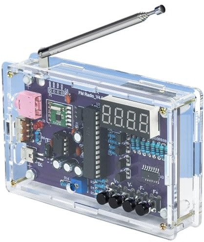 Receptor de Radio FM RDA5807 de 87 MHz a 108 MHz, modulación de frecuencia, Amplificador de Potencia TDA2822, búsqueda automática de emisoras.(HU-017ASW)