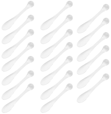 DECHOUS Outils Maquillage 20 Pièces Cuillères pour Masque Visage Bâtonnets Massage Yeux pour Soin Peau et Masque Oculaire Massant