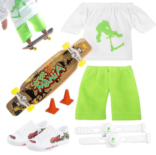 Generico Set da Skateboard per Le Dita | Mini Finger Toys Set Skateboard interattivo con Movimento della Punta delle Dita | Mini Finger Skateboard Toy Deck Board per Boy Child Kids