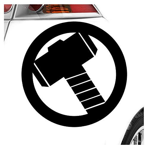 Kiwistar - Autoaufkleber - Mjölnir - Thors Hammer Heckscheibe Auto Aufkleber wetterfest für Kfz LKW Mofa Truck - Sticker außen selbstklebend Tuning Zubehör für Fenster Fahrzeug Scheibe