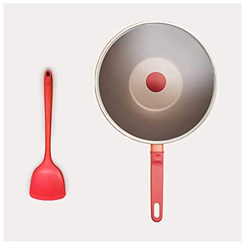 ZXFDMSWJ Wok Pan Antiadherente Wok, Antiadherente Wok Doméstico Antiadherente Wok Pan Pan Utensilios De Cocina Cocina De Inducción De Gas General, Aleación De Aluminio, 2 Tamaño Wok Pan Antiadherente