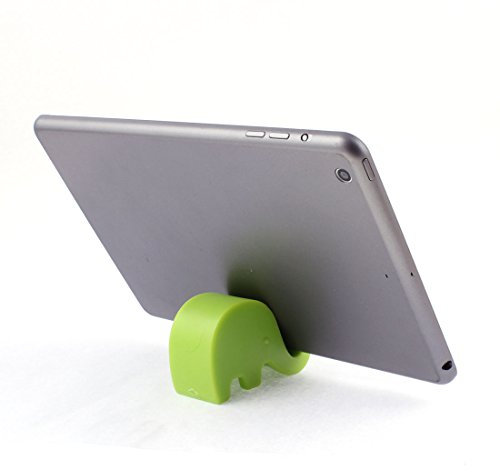 Ruilogod Kunststoff-Elefant-Design-Pad-Handy-Telefon-Standhalter 3 stücke grün